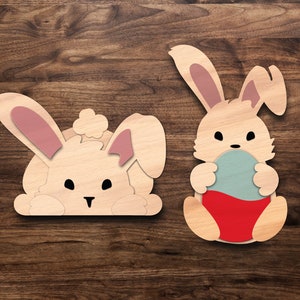 Bunny SVG, Easter Decor, Easter table Decor, Spring Decor, welcome sign decoration , Laser Cut File, Files For Cricut,Diy laser svg bunny
