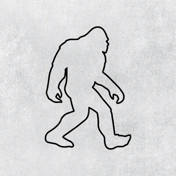 Bigfoot Outline - SVG, png, ai, eps, files for; Auto and Vinyl Decals, Printing, T-shirts, CNC, Cricut, other cut projects