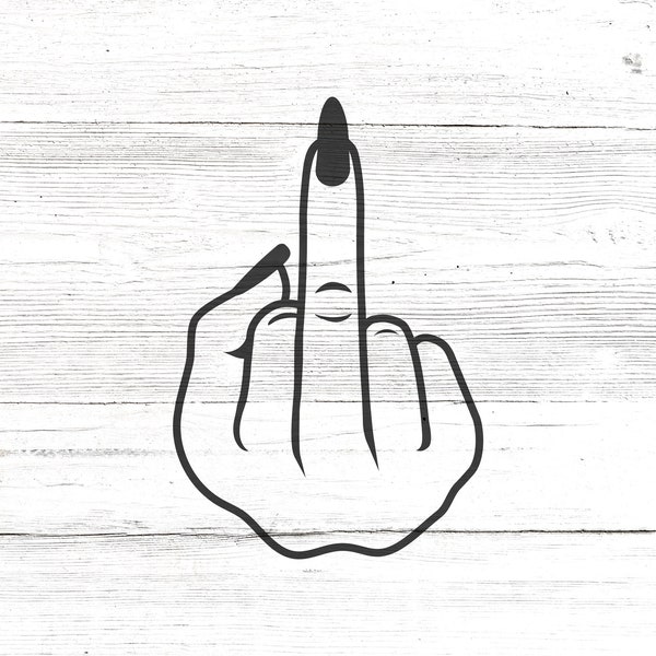 Middle finger SVG, Woman Middle finger cutfile, Fuck you hand vector files, Strong Woman hand cut, Adult humor hand, hand sign SVG PNG