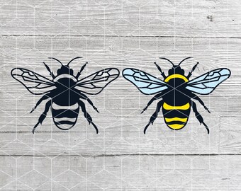 Bundle SVG abeille : Clipart abeille, fichiers Cricut & Silhouette (téléchargement numérique)