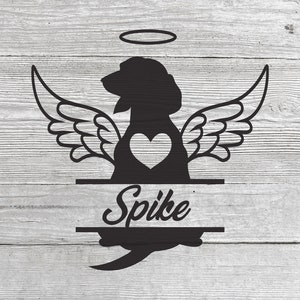 Hond Memorial SVG, Hond verlies SVG-bestand voor Cricut, Angel Wings Svg, Teckel verlies, Wiener Svg, Pet Love Svg, Geheugen van hond Svg