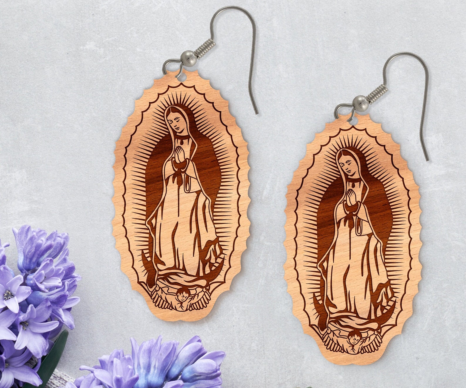 Virgen De Guadalupe Earring Template SVG EPS Virgin Mary Etsy Virgen De Guadalupe Earring Template SVG EPS Virgin Mary Etsy