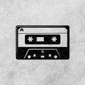 Audio cassette tape. retro vibes , old school tape music, old school vibes 80s Cut files for Cricut Clip Art silhouette (eps, svg, pdf, png)