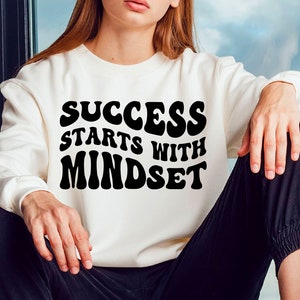 O sucesso começa com sua mentalidade SVG, chefe, sucesso, png motivacional, arquivos para cricut e silhueta, sucesso, traficante, citação positiva svg