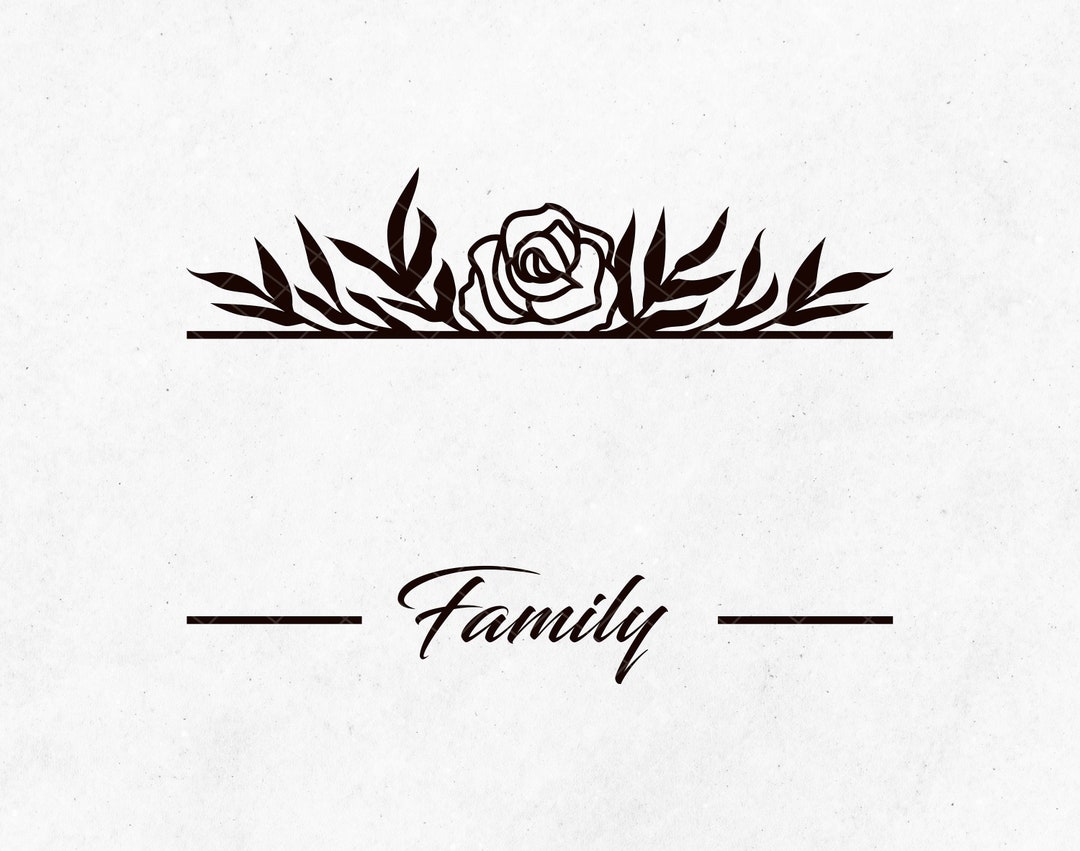 Rose Family Frame SVG, Floral Rose, Wreath Welcome Sign Svg for Cricut ...