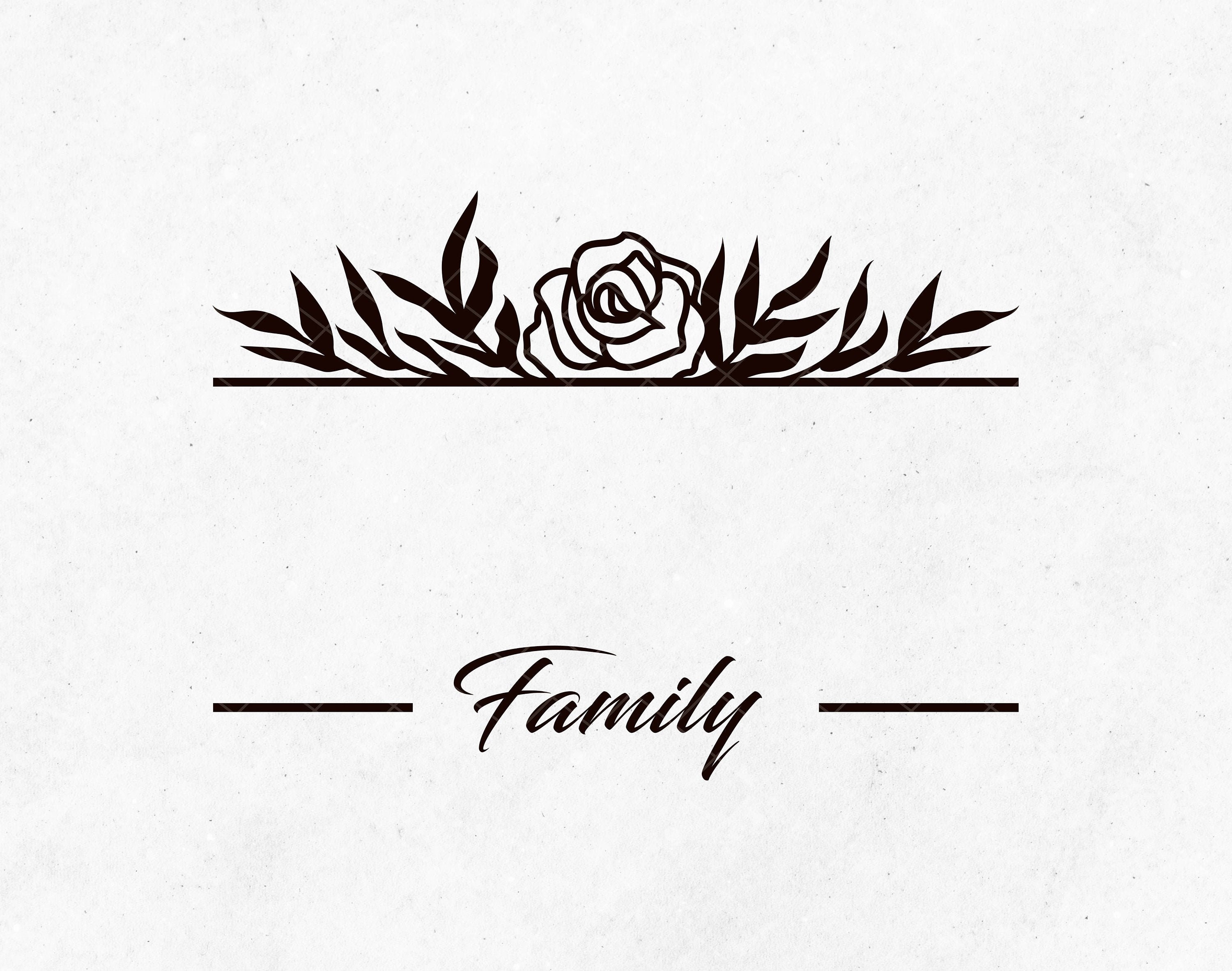 Rose Family Frame SVG, Floral Rose, Wreath Welcome Sign Svg for Cricut ...