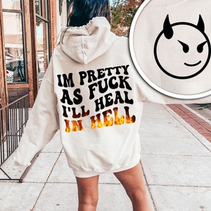 Je suis mesquin comme F*ck, je guérirai en enfer Sublimation PNG SEULEMENT | Rétro, ondulé, drôle, citation, recto et verso, tendance | Téléchargement numérique