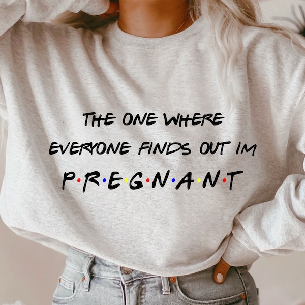 Baby Announcement svg, The One Where Everyone Finds Out I'm Pregnant - Vector SVG files | PNG Sublimation, Mom life svg, Digital Download