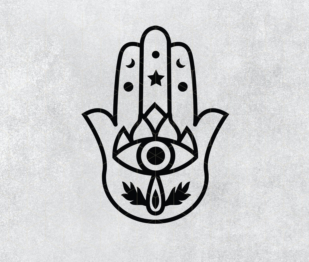 Hamsa Hand SVG Spiritual Sign Digital Cutting File Svg - Etsy