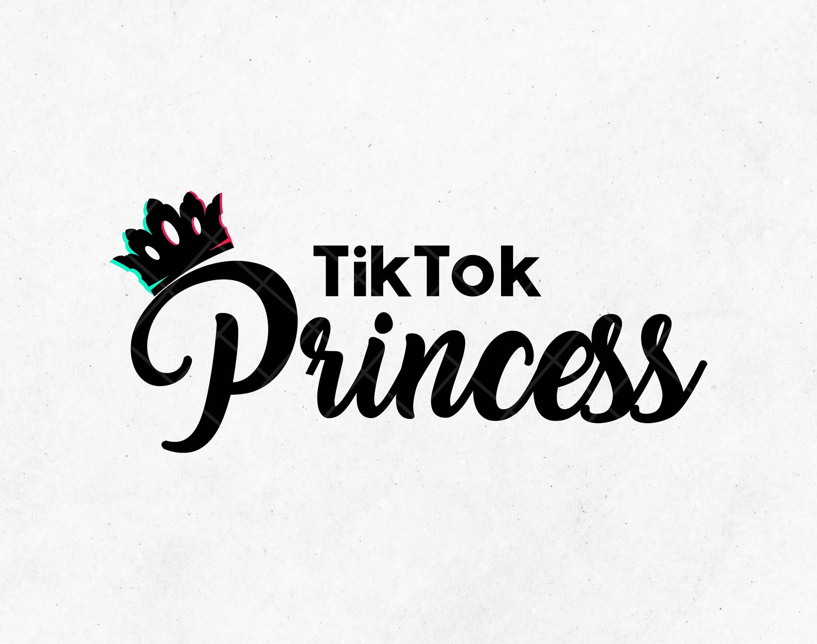Princess Tik Tok Princess Logo Svg File For Cricut Digital Etsy