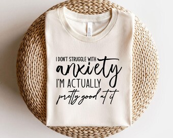 Ansiedad divertida Svg, Svg divertido, Cita sarcástica sobre ansiedad Svg Png para camisetas, Salud mental ingeniosa, Cita divertida Svg, No lucho contra la ansiedad