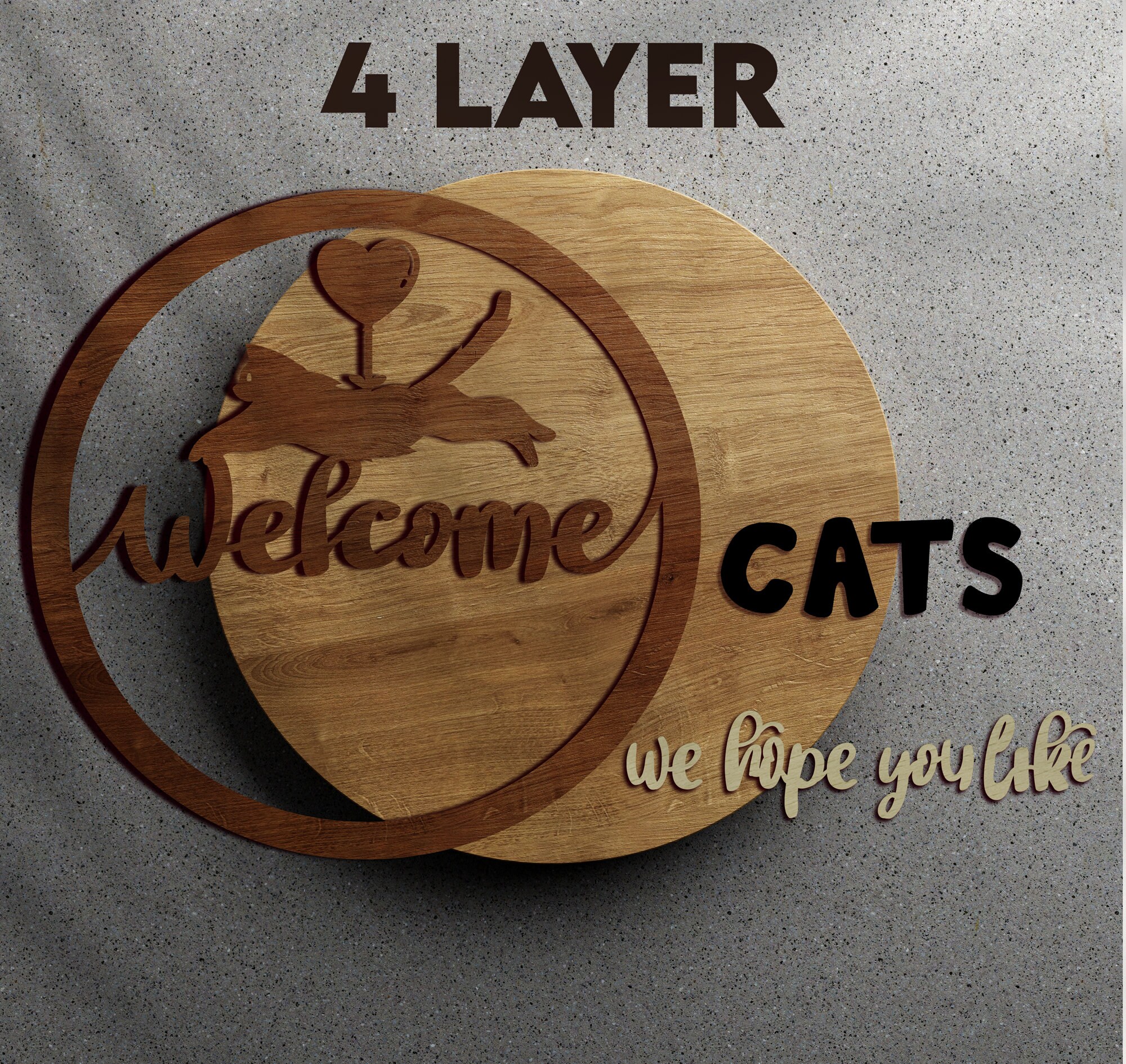 Cat Welcome Sign SVG: Cat Lover Door Hanger (digital Download) - Etsy
