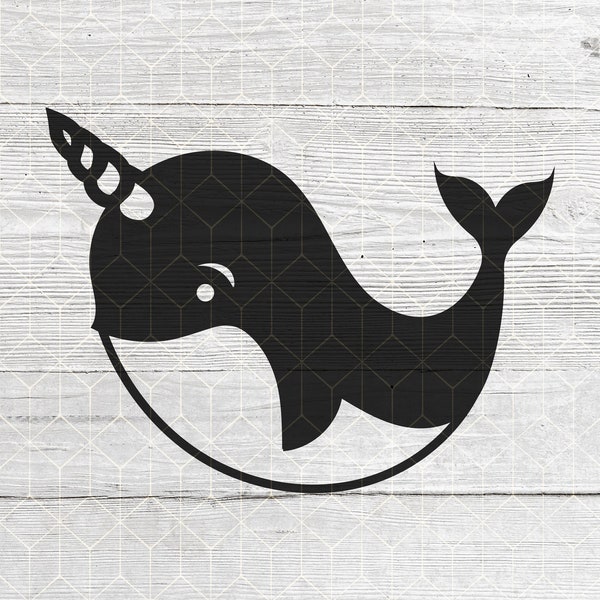 Narwhal SVG Files For Cricut - Vector Images Clipart -Narwhale SVG File For Cricut - Nursery decor - Eps, Narwhal Png , File Clip Art