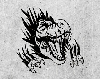 Spähen T-Rex SVG: Dinosaurier-Schnittdateien für Cricut (Digitaler Download)