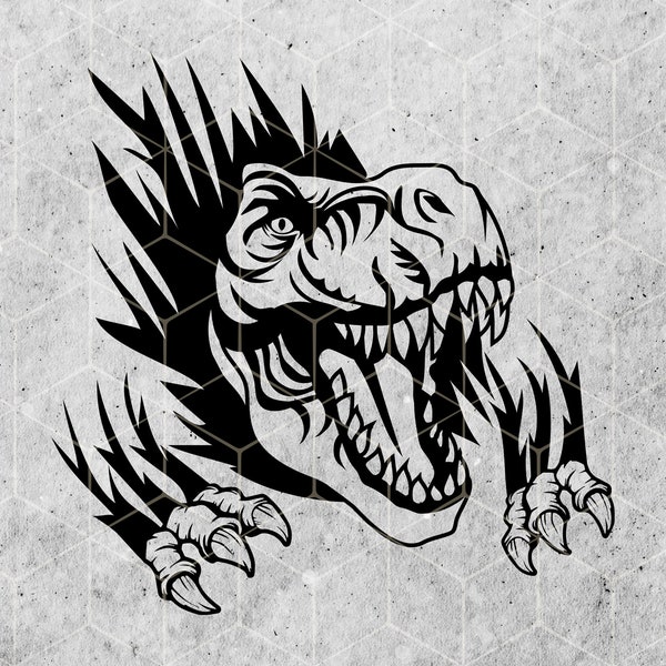 Tyrannosaurus rex svg, T-rex svg files for cricut, T rex dinosaur svg, T rex scratch svg, dinosaur svg, Peeking Trex  Dinosaur cut files,