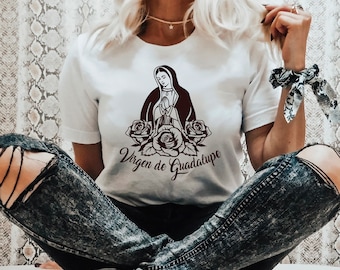Virgen de Guadalupe met rozen SVG-png-bestand: digitaal moeder Maria-bestand