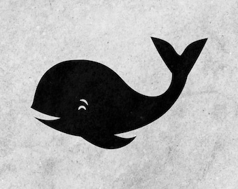Archivos SVG de ballena para Cricut y Silhouette, troquelado de habitación infantil de ballena, archivos vectoriales SVG de ballena, archivos PDF, PNG, EPS y SVG de fácil descarga