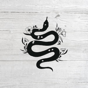 Snake with flowers SVG files for Cricut, SVG, Cricut file, Snake Cut file for Cricut and cutting machines, Cut files Silhouette,Flower snake