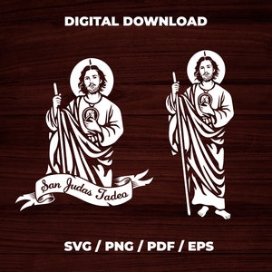 Saint Judas Thaddeus SVG, Religious SVG Clipart, Religion SVG, Clipart, Cricut, Silhouette, Jesus Cut File, Vector, Vinyl File, Eps, Png,