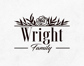 Custom Monogram SVG, Family Name svg, Personalised frame SVG, Welcome to our Home, Rustic Sign, Clip Art, Cutting files, Cut file, Cricut,