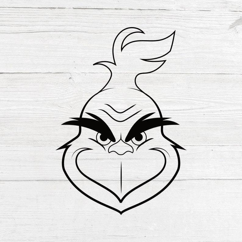 Download The Grinch Face Svg Files For Cricut Grinch Image Cutting Etsy