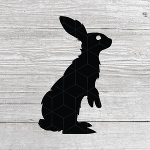 Hase SVG, Hase Silhouette Ostern SVG, DIY Hase, süße Hase SVG, Silhouette geschnitten Datei, Ostern Hase Silhouette, Junge Mädchen Ostern