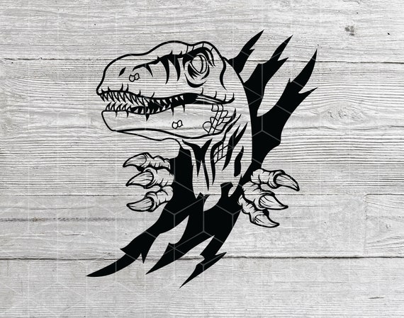 Raptor SVG Files for Cricut Dinosaur SVG Raptor in the Wall | Etsy Canada