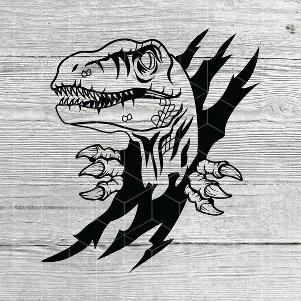 Raptor Wall Scratch SVG: Velociraptor Claws, Dinosaur Cut File (Digital Download)