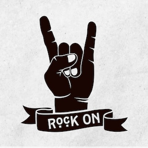 Let's Rock SVG、ロック svg ロックンロール svg ロック Tシャツ デザイン ロック スター svg ロック cricut ファイル ロック オン ハンド サイン、シルエット jpg png eps ファイル
