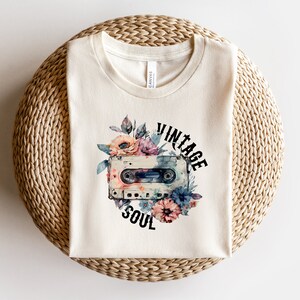 Cassettes florales | Sublimations de musique country, soul vintage PNG, téléchargements de modèles de sublimation, clipart PNG, conception de chemise, sublimation