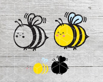 Bee SVG PNG, Bumble Bee, Honey Bee Svg, Cute Bee PNG, Layered Cut File, Bee Clip Art, Silhouette Cricut Instant Digital Download