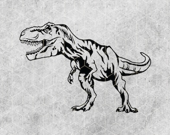 Tyrannosaurus Rex SVG: T-Rex Dinosaurier Schnittdatei (Digitaler Download)