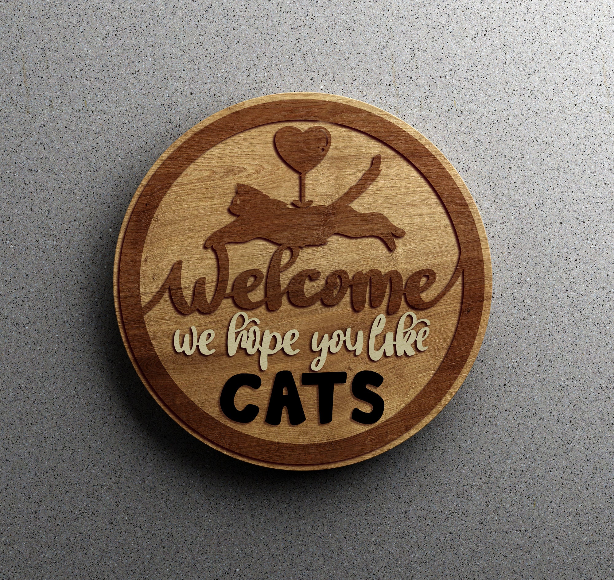 Cat Welcome Sign SVG: Cat Lover Door Hanger (digital Download) - Etsy