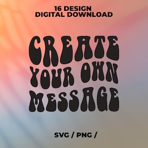 Custom Wavy Text SVG: Retro Font, Cricut Ready (Digital Download)