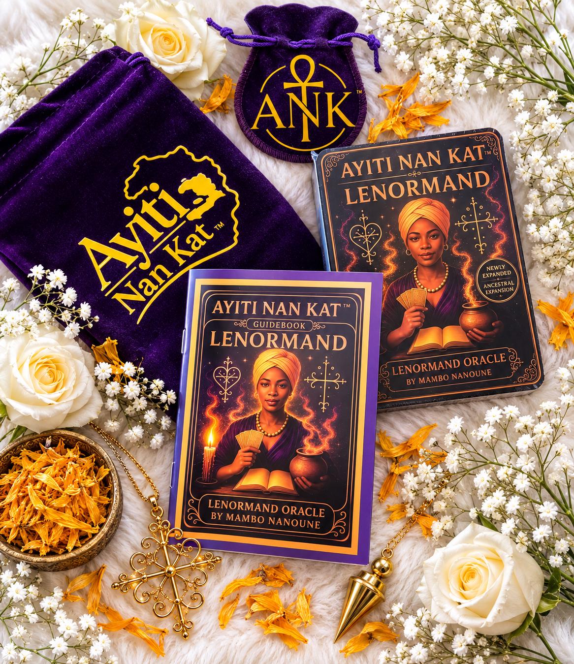Ayiti Nan Kat Lenormand Oracle Deck, Haitian Ancestral Divination Cards (54-Card Deck)