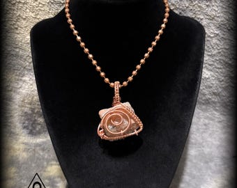 SUNSTONE • raw • Copper Crystal Pendant Necklace