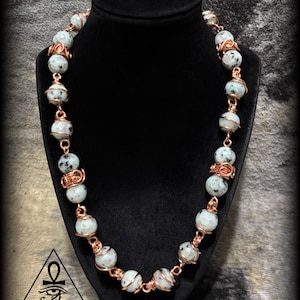 Kiwi JASPER • Copper Crystal Necklace image 1