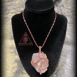 ROSEQUARTZ • Raw • Copper Crystal Pendant Necklace