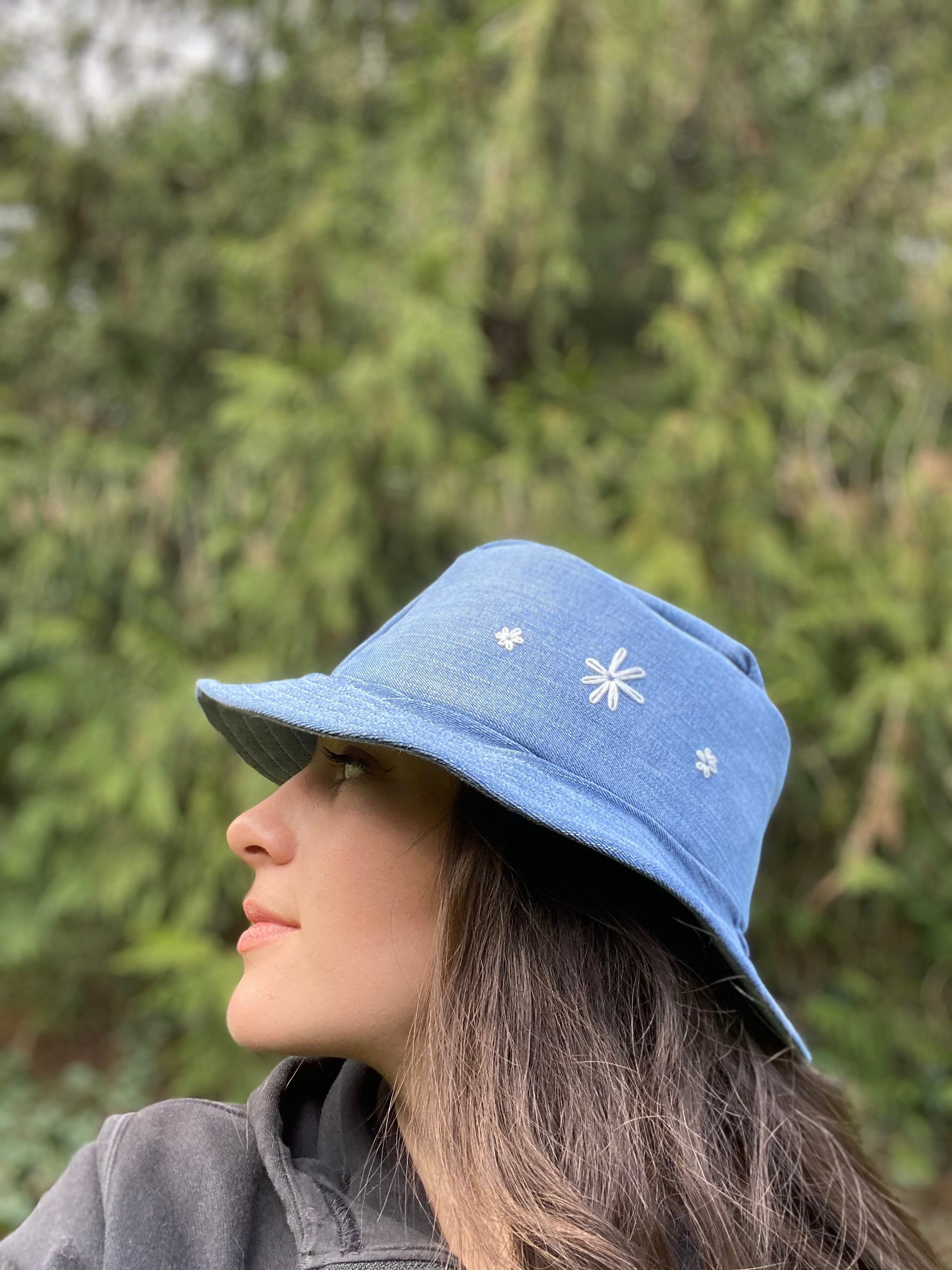 Bucket Hat made w/ upcycled materials Etsy