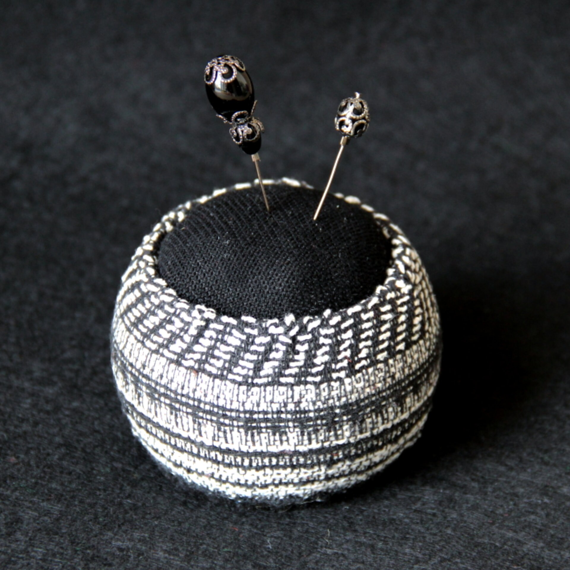 Monochrome pincushion tapestry Black and white pin cushions Etsy