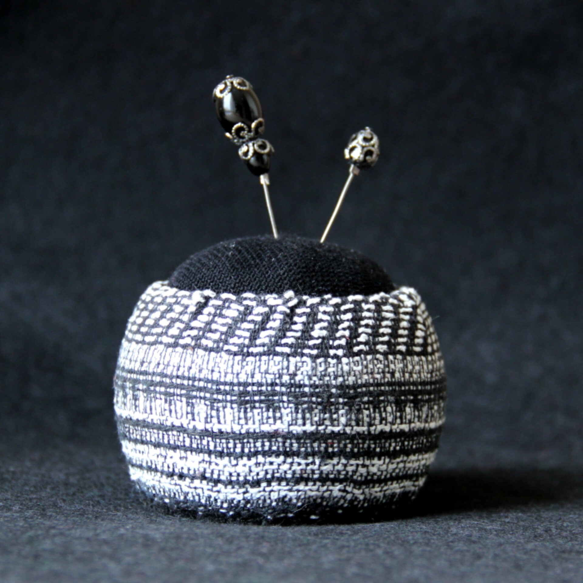 Monochrome pincushion tapestry Black and white pin cushions Etsy