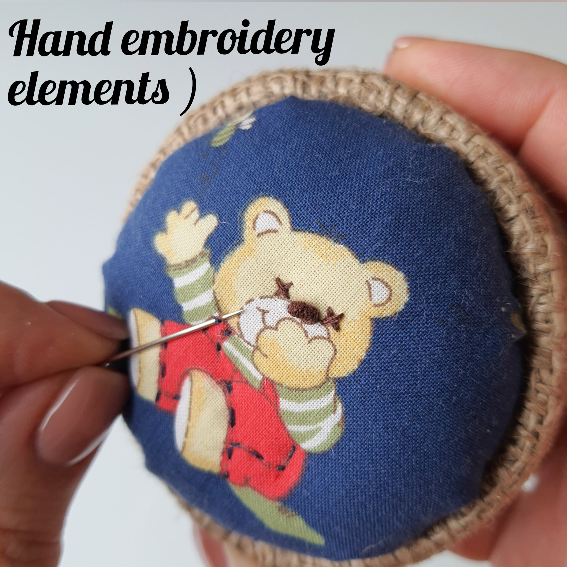 Bear pincushion Animal pin cushions handmade Cute pin Etsy