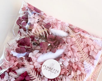 BAG of PINKALICIOUS Bubblegum Confetti Dried Preserved Flowers Floral | DIY Natural Arrangement - great for gifts, decor, crafts,  hampers!