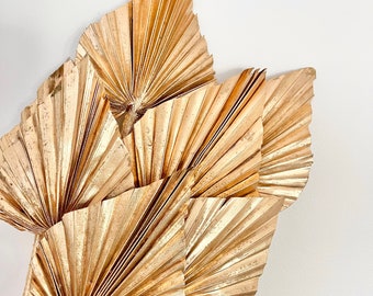 Lanza de palma dorada seca preservada / Diseño floral con flores secas / Arreglo bohemio / Ramo de novia de flores secas hecho a mano