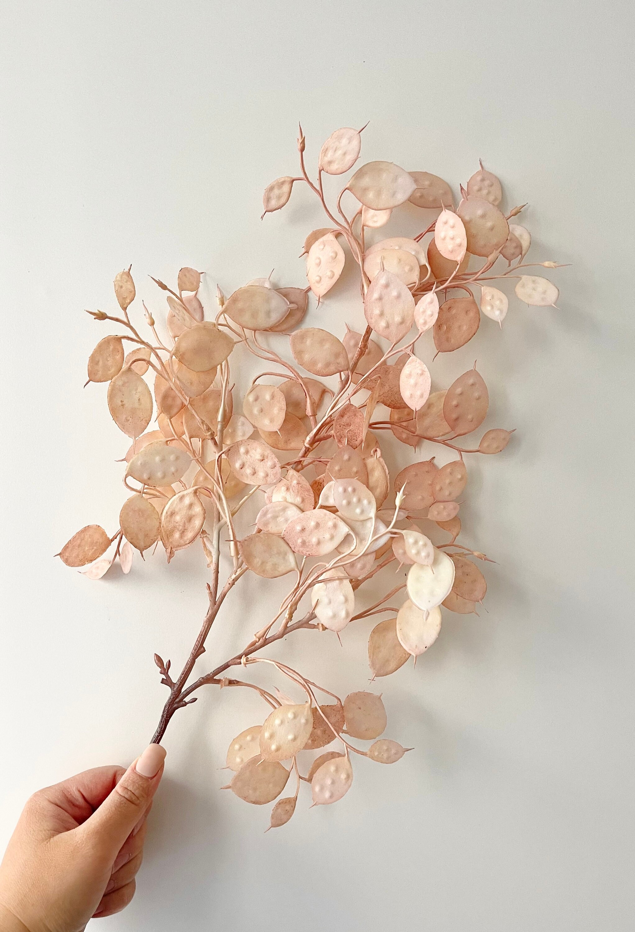 Artificial Faux PreservedLook Honesty Plant Leaves Wired Etsy