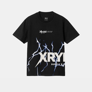 Lightning Bolt Graphic Tee – XRYLON Electric Streetwear Shirt – Oversized Techwear T-Shirt