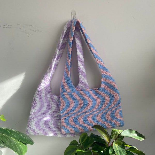 Wavy Psychedelic Tote Bag Crochet Pattern