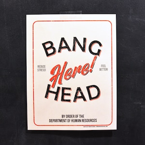 Bang Head Here Printable Digital Download - Etsy