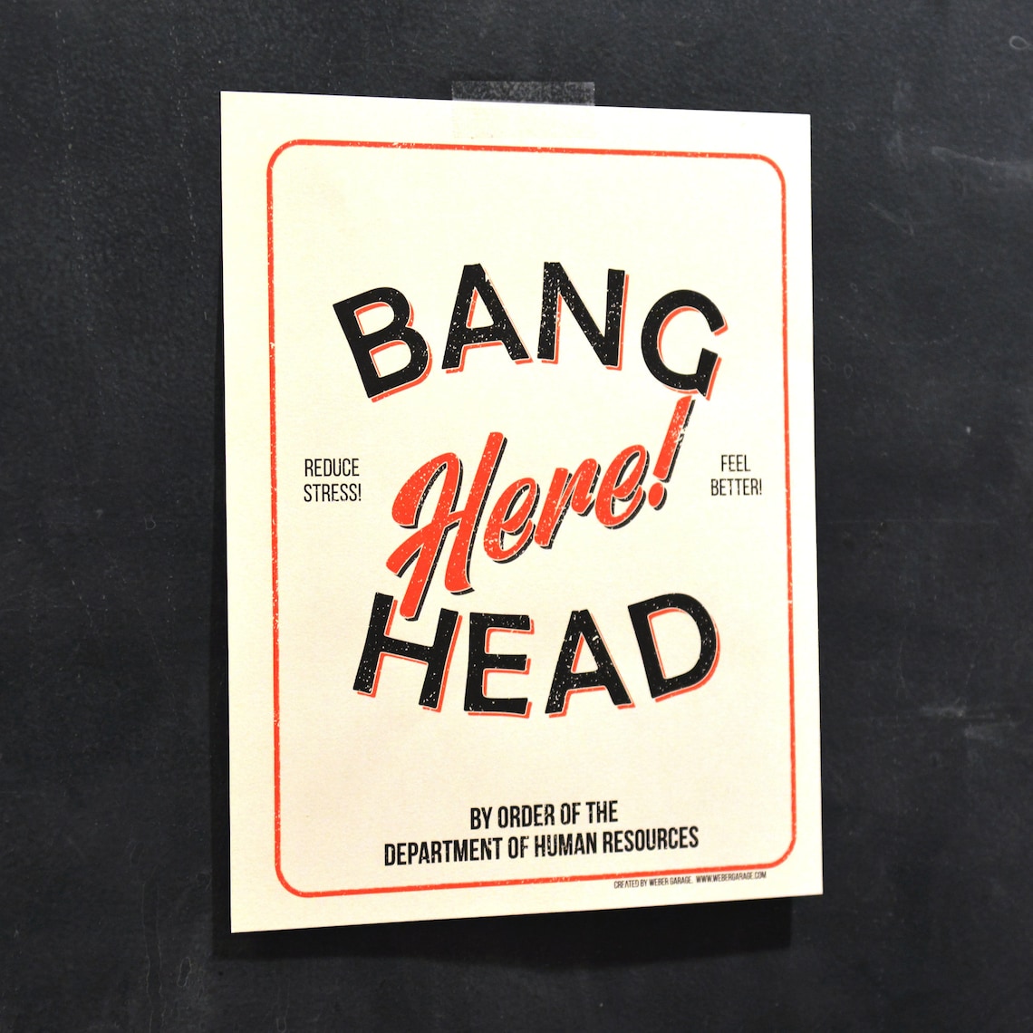 Bang Head Here Printable Digital Download Etsy