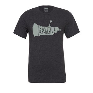 Save the Manuals T Shirt - Made in USA 50/50 Ringspun Cotton Poly Tee